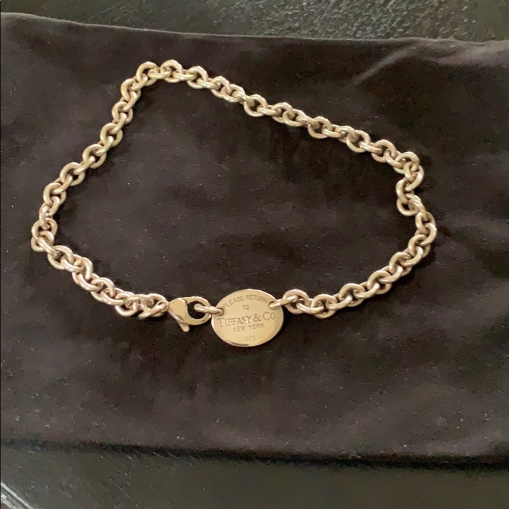 Authentic Return to Tiffany Oval Tag Necklace